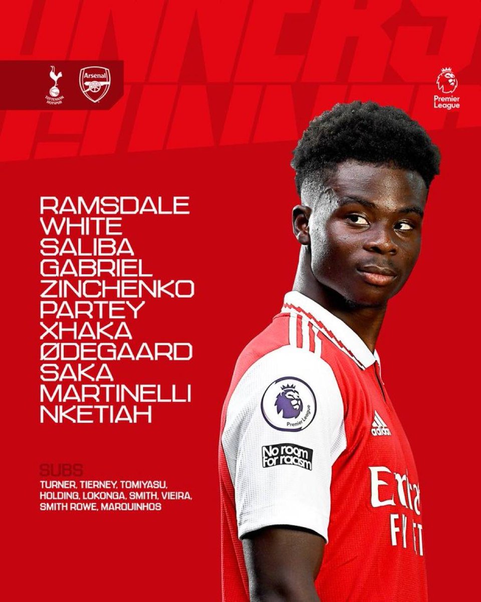 Arsenal_Jamaica's tweet image. 🚨TEAM NEWS:  Tottenham vs Arsenal 

🧤 Ramsdale in Goal
💪🏾 Xhaka in midfield
💥 Eddie up top

#Arsenal