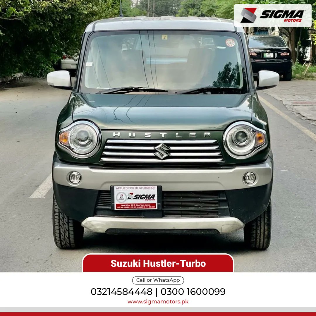 Sigma_Motors's tweet photo. Suzuki Hustler-Turbo
Model Year 2019
Import Year 2022
Mileage  KM
Color: Olive Green with Pearl White Top

Engine 660cc
Push Start
Android Panel
And Much More.
Contact:-Sigma Motors
📱0321-4584448
📱0300-1600099
#sigmamotorslahore #Suzuki #HustlerTurbo #SuzukiHustlerTurbo https://t.co/lU6ysxJatr