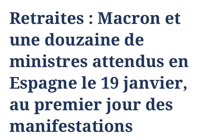 realmarcel1's tweet photo. Rappel : le jour où les Français descendent dans la rue pour lui dire qu’ils ne veulent pas mourir au travail pour engraisser ses copains riches, Macron emmène la moitié de ses ministres en Espagne.
Le mépris et la lâcheté…
#GreveGenerale #greve19janvier #ReformeDesRetraites https://t.co/26Em0SlM60