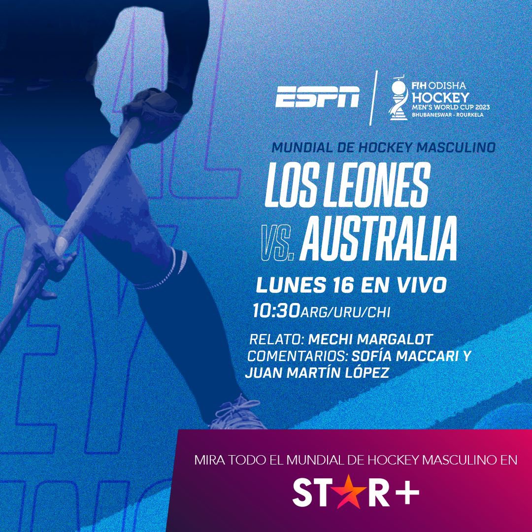Los esperamos el Lunes 10.30am por ESPN 2 con la segunda presentación de Los Leones en el Mundial. Durísimo rival Australia.