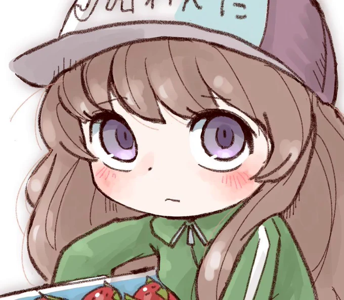 わんだ閣下が描いたいちごちゃんを拝見して、好きな要素盛り盛りだなぁと思って描いてみた。 