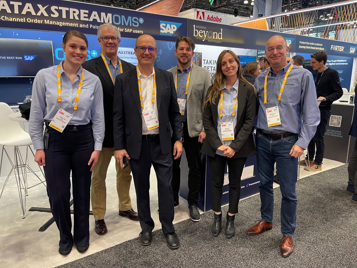 DataXstream's tweet image. Good Morning New York City! The #DataXstream has assembled and we are ready for a great day at #NRF2023 showcasing OMS+ and FMS 
We are as part of the #SAP Village to share customer stories and how OMS+ has helped streamline and modernize sales 
➡️ROI notes next tweet