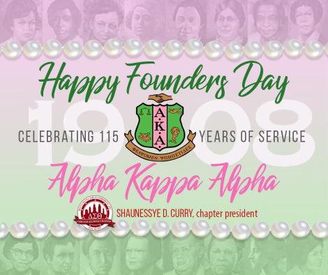To the women of Alpha Kappa Alpha Sorority Incorporated, we wish the pearliest of anniversaries and a Happy 115th Founders’ Day. We celebrate your work across Chicagoland and the nation.