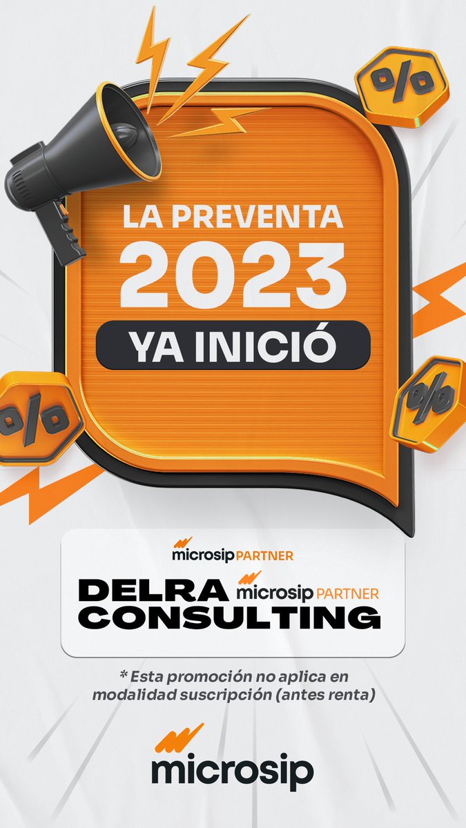 DelraConsulting's tweet image. La preventa de actualización Microsip 2023 ya empezó...
#microsip
#DelraConsulting
#ACTUALIZACION