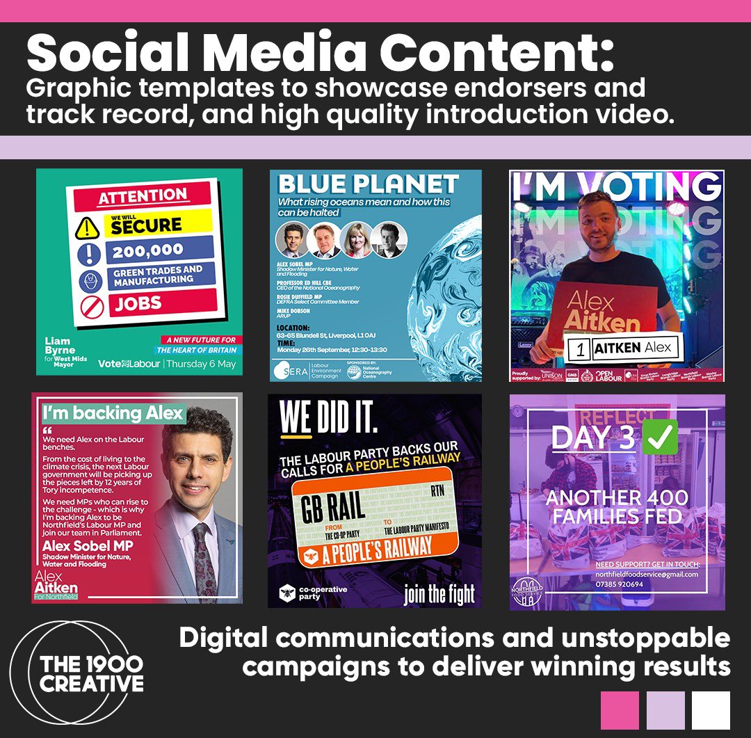 the1900Creative's tweet photo. 📈 Looking to elevate your social media for a winning digital campaign? 

Whether it’s graphics, videos or targeted ads we have your back - check out our full range of packages here: https://t.co/dPPTKBkH5T. https://t.co/axirDYZbYr
