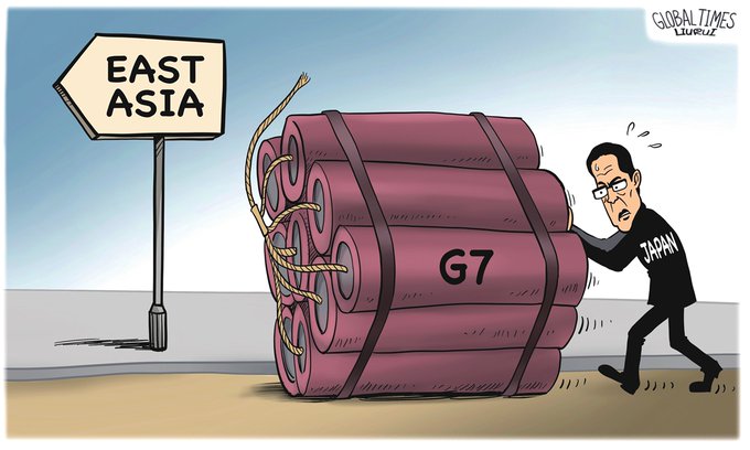 CGMeifangZhang's tweet photo. If Japan continues to act as a pawn of the US in the Asia-Pacific region to stir up trouble here, Japan must be wary of becoming a victim itself of the US or even the Ukraine of East Asia. https://t.co/5zZZTNw0B6