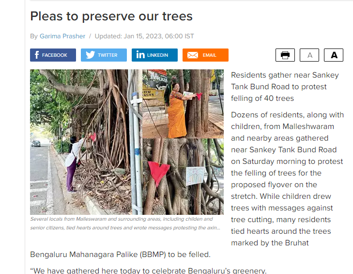 pavithr59283819's tweet photo. Felling trees for road widening is a short-sighted solution. We need sustainable traffic management.

Hold public consultations before any decision is made regarding tree felling or road widening.

#FlyoverYaake https://t.co/USzyhIJqbL