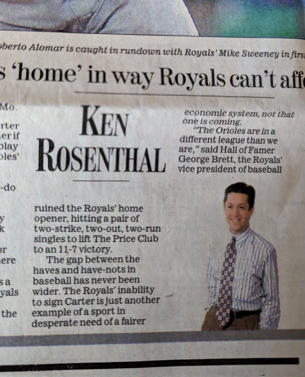Hey @Ken_Rosenthal & @TheAthletic ... Look what I found in a pile of old newspapers. This is from @baltimoresun Apr 8, 1998