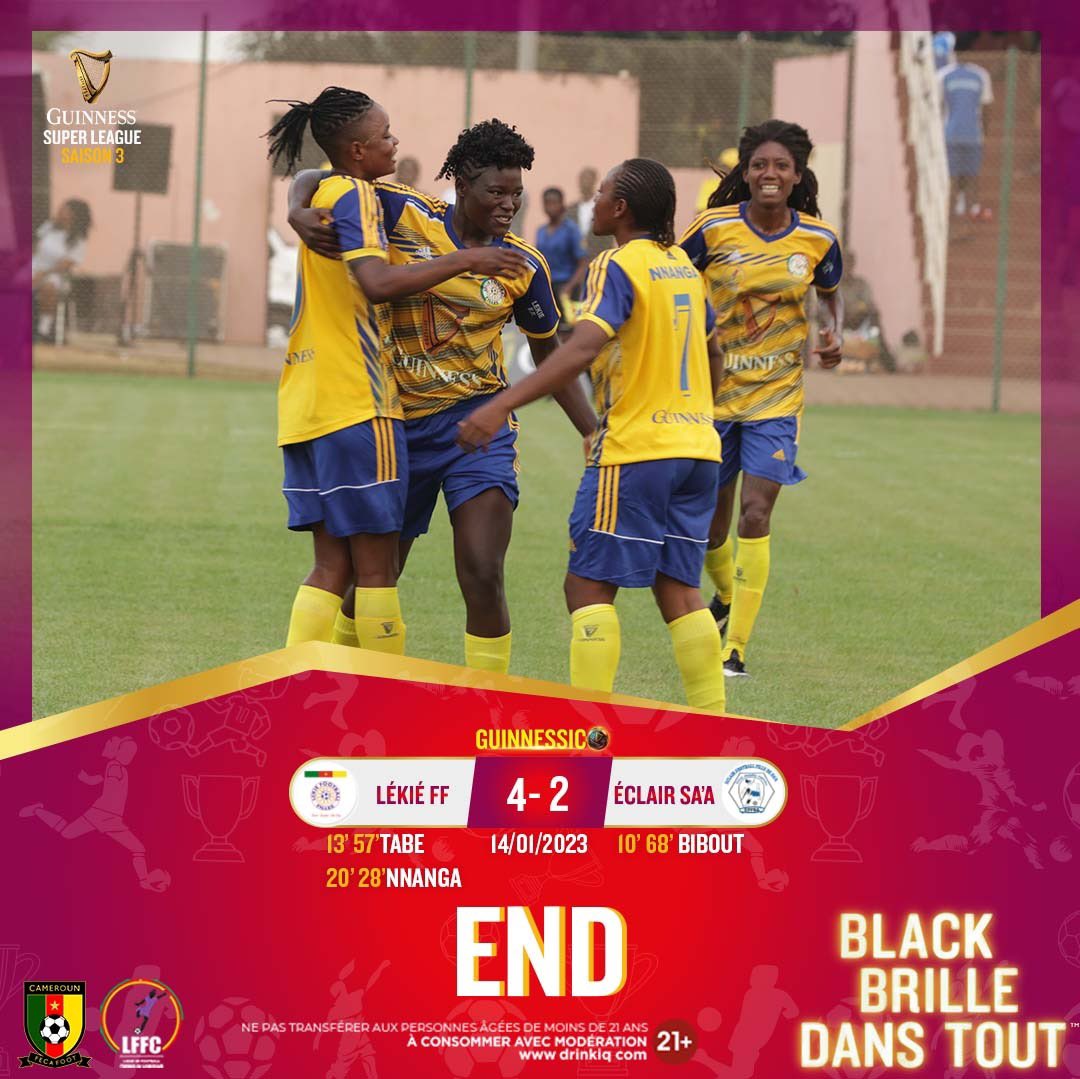 GSuper_League's tweet photo. #GuinnessSuperLeagueS3 - Day 1: Classement des buteuses
3️⃣ buts: Guylaine Tchadeu (#ASAWA)
2️⃣ buts: Brenda Tabe (#LekieFF), Eleanor Bibout (#EclairFF), Raïssa Nnanga (#LekieFF)
#GuinnessSuperLeague https://t.co/JeBTHMLNJX