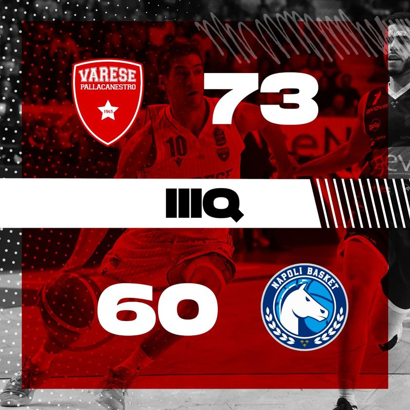 PallVarese's tweet image. Ottimo terzo quarto dei nostri ragazzi‼️
#VarNap #NoiSiamoVarese