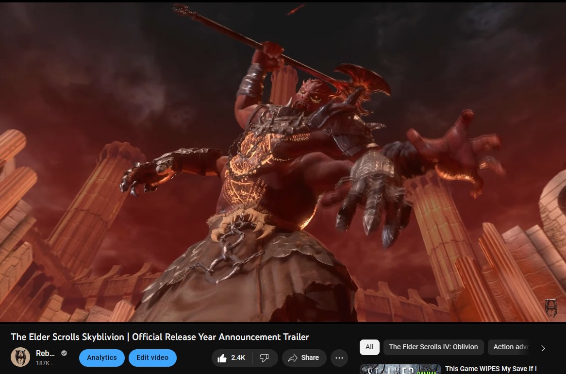 And so the countdown begins, Skyblivion When? 2025.