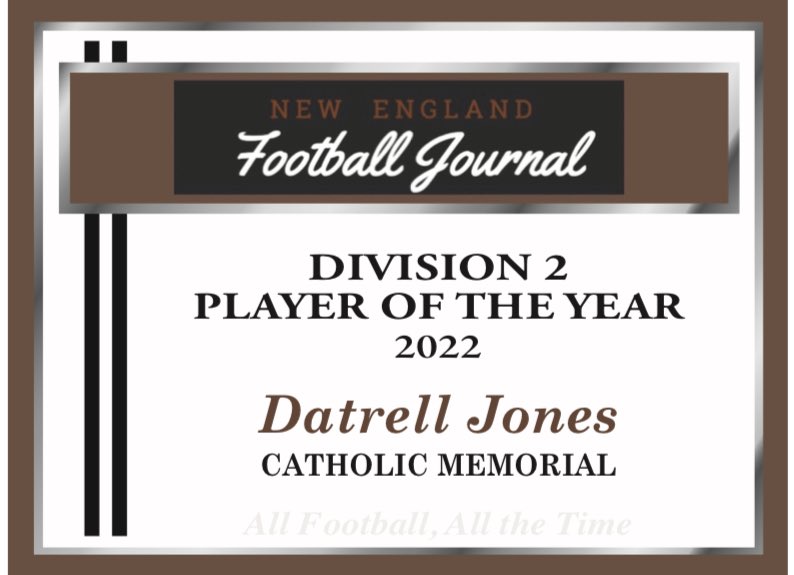 New England Football Journal ® 🏈 (@newftbj) on Twitter photo Our Division Two Player Of The Year is <a href="/JonesDatrell/">Datrell Jones</a>. Jones was one of the best offensive players in the state and was a driving force behind the Knights winning back to back state titles. Jones will be playing at <a href="/BCFootball/">Boston College Football</a> this fall. <a href="/MIAA033/">MIAA</a> Our Division Two Player Of The Year is <a href="/JonesDatrell/">Datrell Jones</a>. Jones was one of the best offensive players in the state and was a driving force behind the Knights winning back to back state titles. Jones will be playing at <a href="/BCFootball/">Boston College Football</a> this fall. <a href="/MIAA033/">MIAA</a>