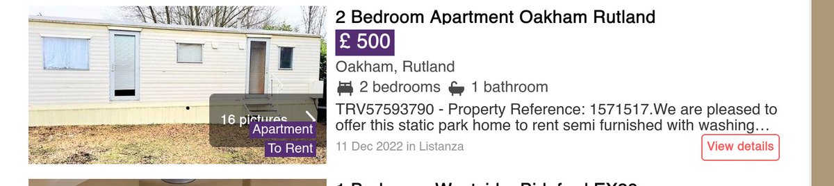 When is  a #StaticCaravan an appartment? When #landlords are taking the piss, that's when.