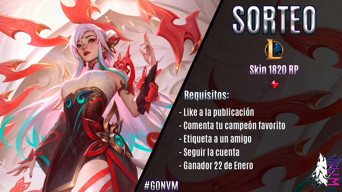 INICIA EL AÑO DE MANERA LEGENDARIA!

Pasos para participar en el sorteo de una skin legendaria a elección: 

- Seguir la cuenta 
- Dar like a la publicación
- Etiquetar a un amigo y comentar tu campeón favorito

El ganador será anunciado el día 22 de Enero.

Válido para LAN*