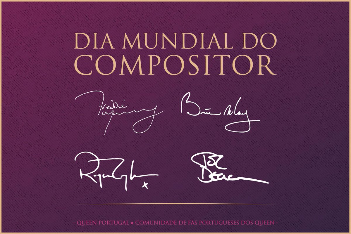 QueenPortugal_'s tweet photo. Porque hoje é #DiaMundialdoCompositor a nossa dedicatória vai para os nossos quatro compositores favoritos ... 😁

#Queen #QueenPortugal #QueenFanPortugal #QueenPT https://t.co/c7oTXPgeeU
