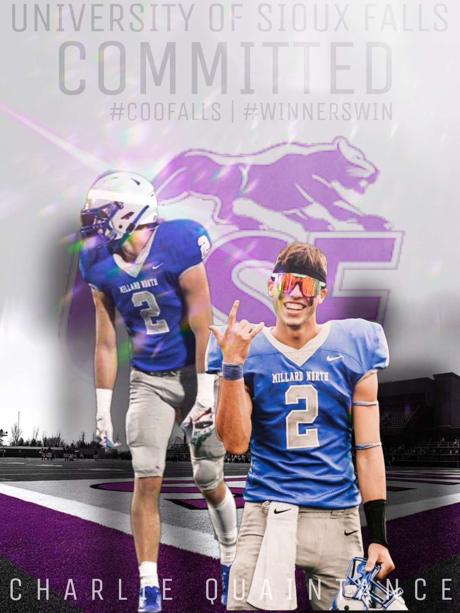 After long talks with my family and great talks with <a href="/JimGlogowski/">Coach Glo</a> I have decided to flip my commitment to the University of Sioux Falls #gocoo
