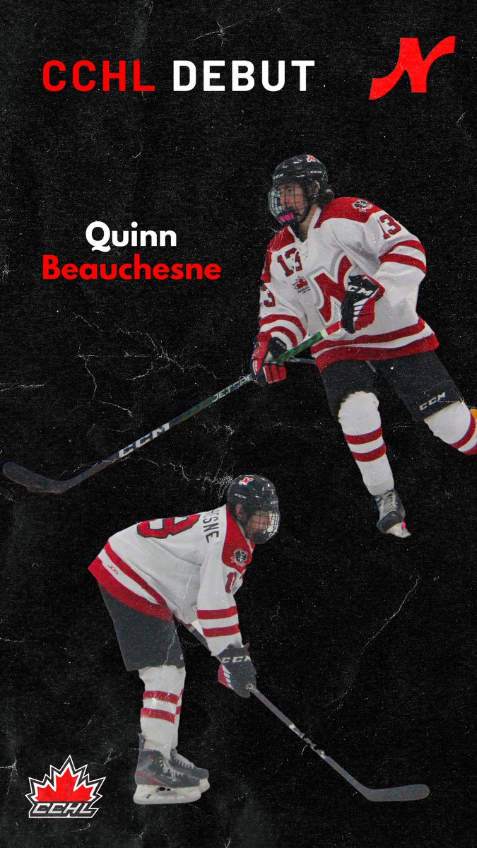 15-year-old D & top prospect for the upcoming #2023OHLDraft, Quinn Beauchesne, is also making his @TheCCHL debut today, wearing #2.

Quinn leads all @HEOU18AAA D in PPG with 5-18-23 in only 19 games played, and was recently named to @GoTeamOntario for the Canada Winter Games!