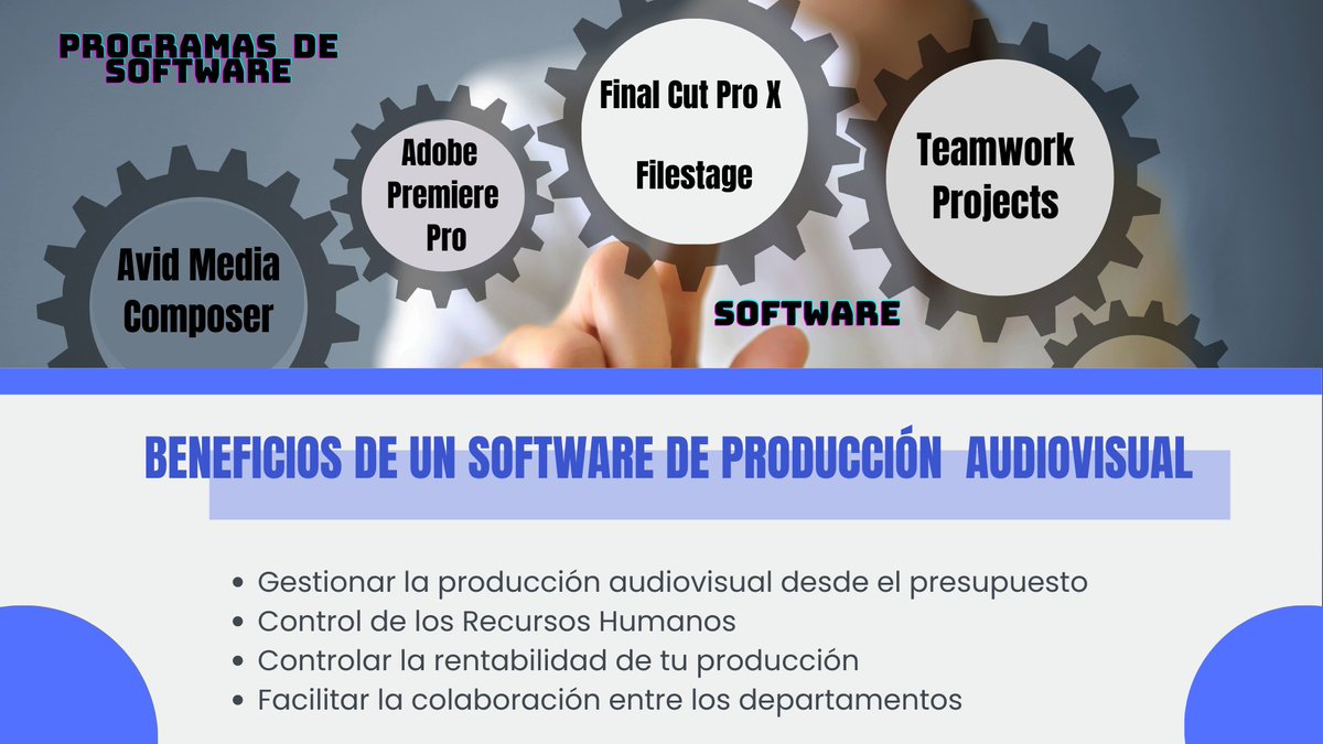 GuamanCatalina's tweet photo. Software para producción audiovisual.Une 2 mundos: el área de producción, de presupuesto y control administrativo. #PedagogiadelasCienciasExperimentales #Multimedia #tic #Ntic #docenteTic #softwarelibre #softwarepropietario #educacion 
@jorgearmi20 @experimenutmach @FernandoMtsA2 https://t.co/ZMTlRHJbio