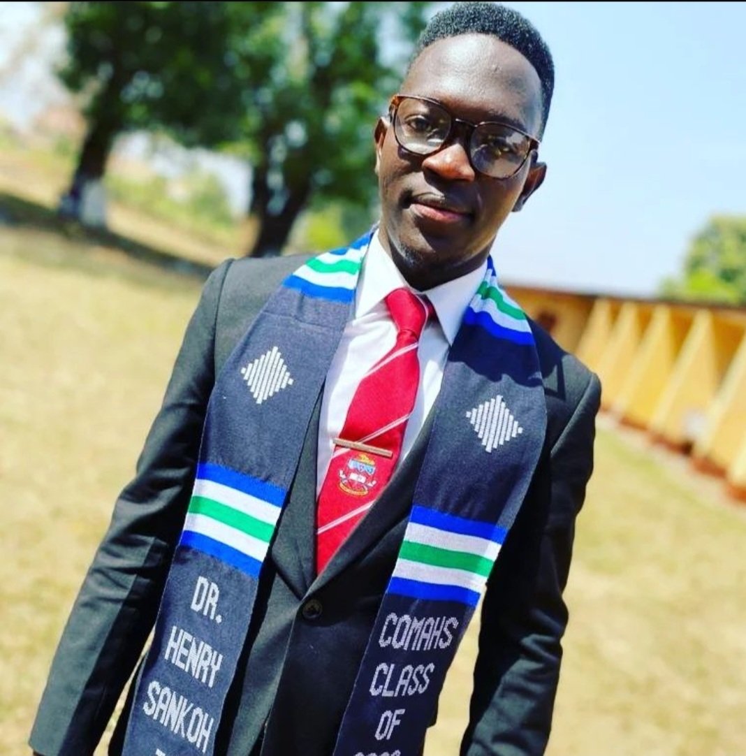 jr_sankoh's tweet photo. Bachelor of Medicine, Bachelor of Surgery (MBChB),bagged.

#Hippocratic #Oath taken yesterday at the College of Medicine and Allied Health Sciences #Swearing-in #Ceremony, to officially practice as a #Medical #Doctor.
It's Official,  Dr. Henry Sankoh Jr (MBChB).
All glory to God. https://t.co/umZT8vs1IQ
