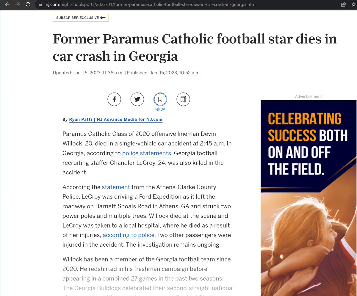 GettingItDoneUS's tweet photo. @njdotcom YOU ARE A DISGRACE. SUBSCRIBER EXCLUSIVE to read NATIONAL NEWS on an awful tragedy about a GA college football player from New Milford, NJ. If you want to read all about it on https://t.co/EphNZfN8de, YOU MUST PAY.  Pay for what?  Their "award-winning" columnists? JOKE. https://t.co/eAlCBQnewp