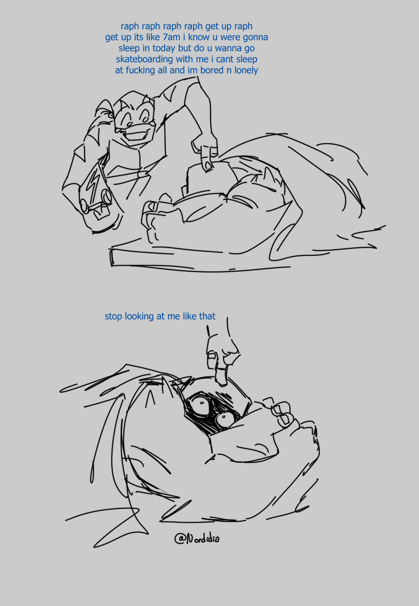 nordidia's tweet photo. morning grumpy raph is something that can be so personal

#rottmnt #RiseoftheTMNT https://t.co/GKfOhXb2Ma