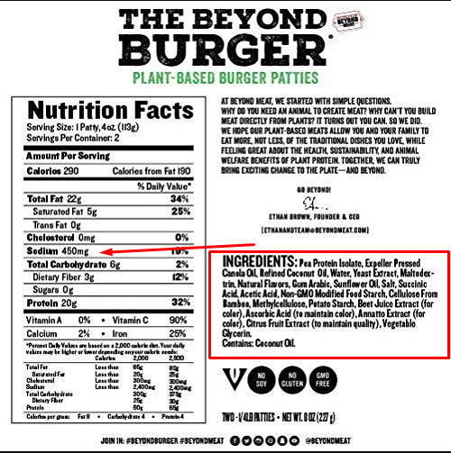 chigrl's tweet photo. Ingredients in fake meat vs ingredients in beef https://t.co/q6QCOsOsFe