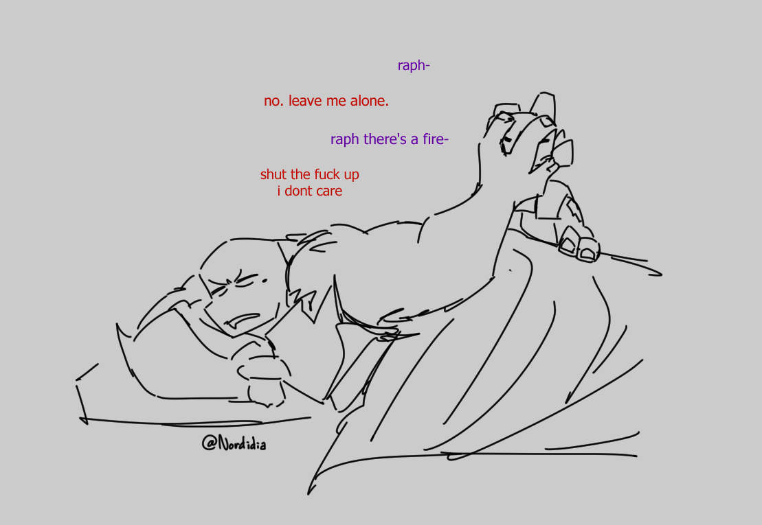 nordidia's tweet photo. morning grumpy raph is something that can be so personal

#rottmnt #RiseoftheTMNT https://t.co/GKfOhXb2Ma