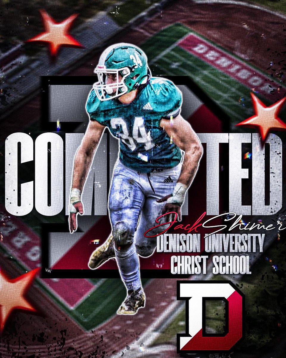 Jack_Shimer34's tweet photo. Extremely excited to announce my commitment to play at Denison University. Can’t thank my family, coaches, and teammates enough for helping me along the way. GO BIG RED! @CoachChadWalk @_GeoJohns @coachhatem @CoachNBowie @DUFootball @coachbutler1960 @imaz77 https://t.co/Pn8j9C0Hqi