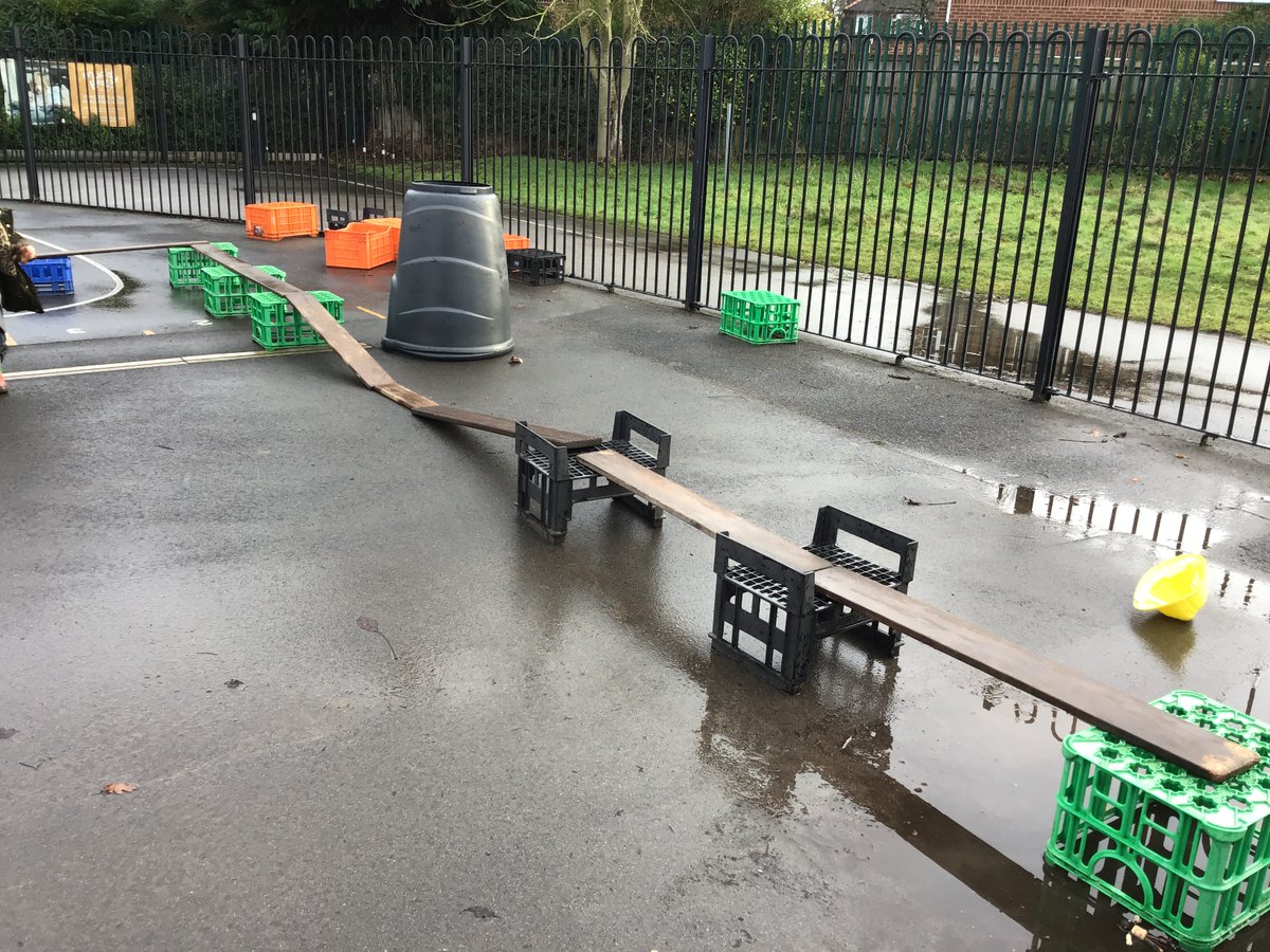 EYFSwestfield's tweet photo. Some of the children made a fantastic road using crates, planks and drain pipes! Amazing 🌟 #teamwork #metacognition #imagination #creativity #inspiration #eyfs #outdoorlearning https://t.co/3ZSJxzDjFO