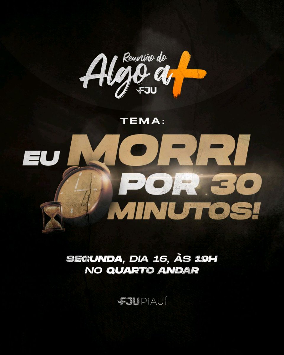 fjupiaui's tweet photo. Eu morri por 30 minutos!😨⏱️

Se você ficou curioso só de ler o tema do nosso algo a mais, esteja com a gente nesta segunda feira às 19h e descubra!👀
#VemPraFJU #FJUPI #AlgoAMais https://t.co/KAcKbFzcSO