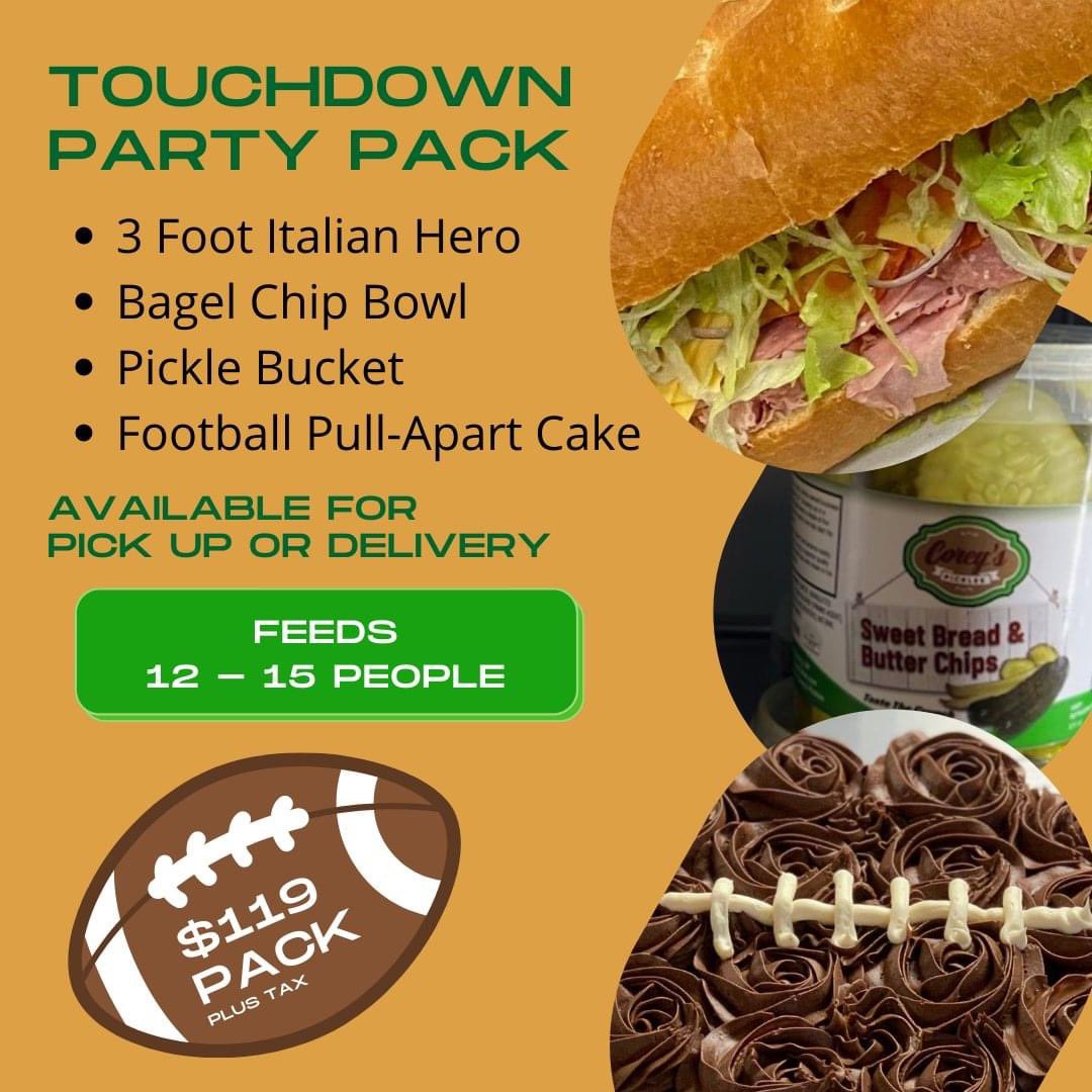 GWLBagels's tweet photo. Don't miss a second of game day – order our Touchdown Party Pack or any other game day special at https://t.co/OgVuXX4Asq for pick up or delivery! https://t.co/614PxmCJrd