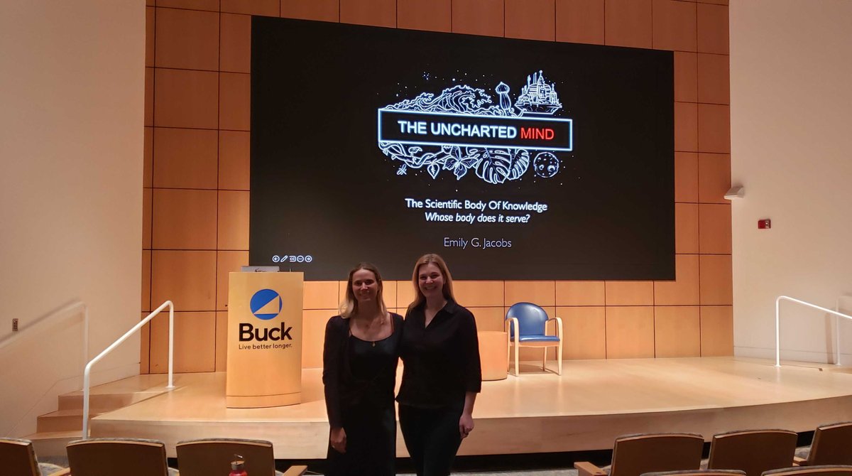 jenngarrison's tweet photo. Last week hosted TWO insightful talks from @EmilyJacobs exploring endocrine aging in the female brain and the intersection between gender equity in the sciences and women's health. Can't wait to see more of her awe-inspiring ✨science + advocacy #reproaging @BuckInstitute @GCRLE1 https://t.co/HImFOJjYNC