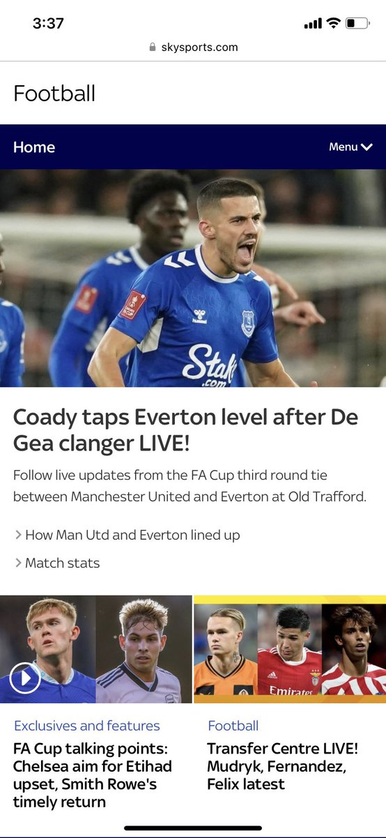 alisterdotdoyle's tweet photo. @FootballCliches Sky Sports last week described Antony as having “slid” United in front, and Coady as having ‘tapped’ Everton level. Surely not? 

Anything other than fire/put in front and draw/pull level acceptable? https://t.co/NdUO73AoN9