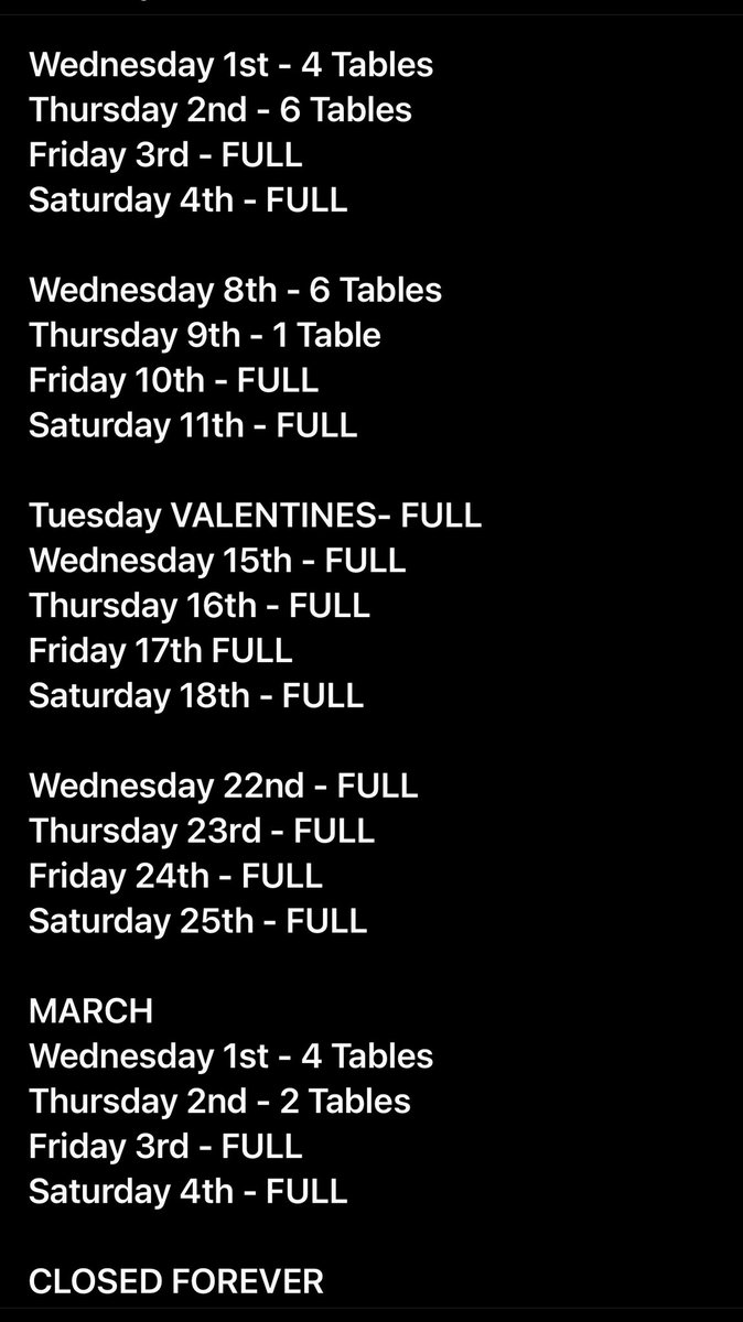 WhiteRabbitTod3's tweet photo. Today has been Crazy - Non stop bookings - the last available tables are here https://t.co/J4N6r8fpUe