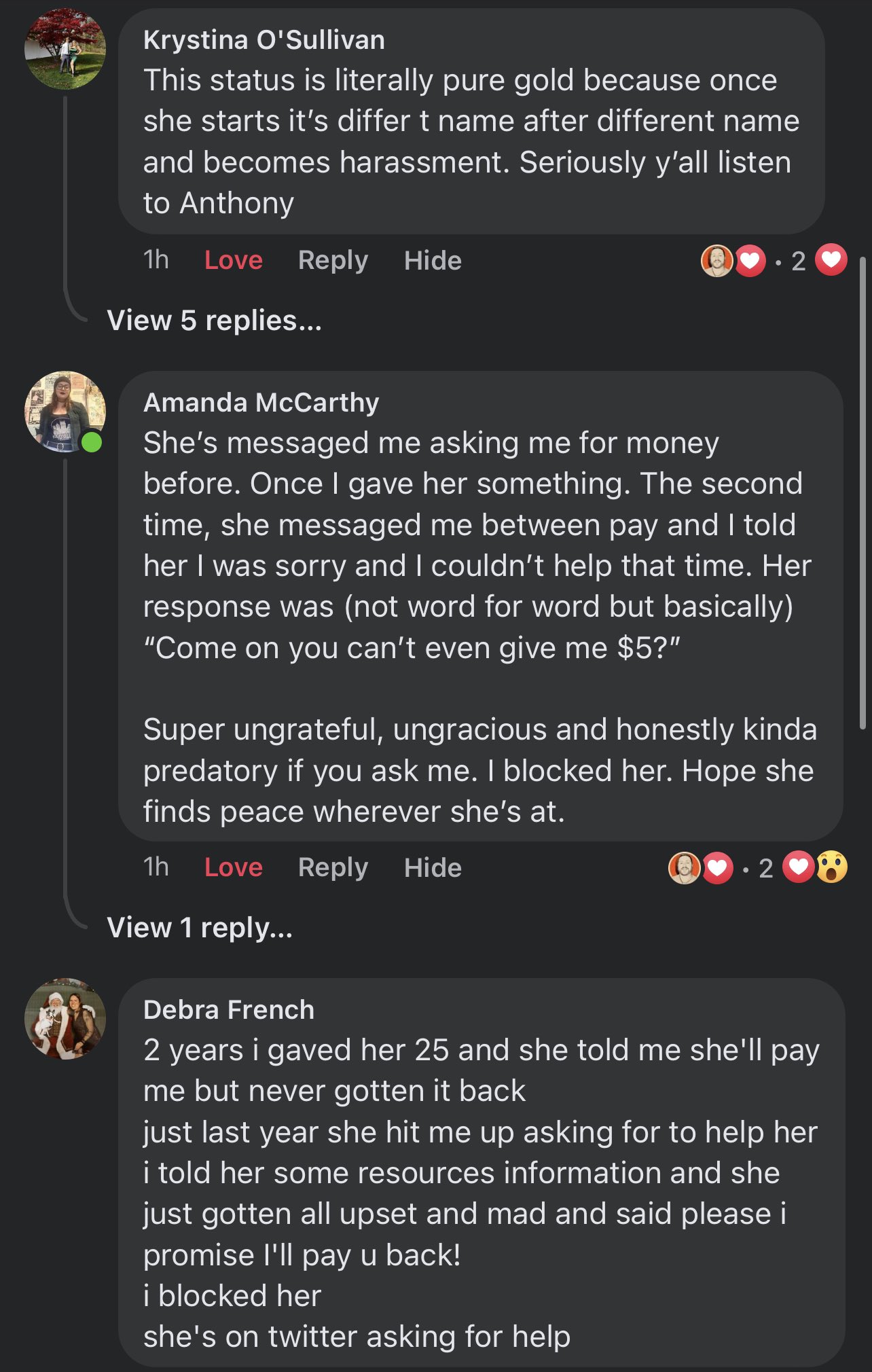 2 pic. Please read this.. stop giving to @kirstenfrasier_ #DoNotDonate - I’m all about helping others but when someone continuously does this and gets mad at others when they can’t help.. it’s so wrong. https://t.co/8m3tR0ur3K