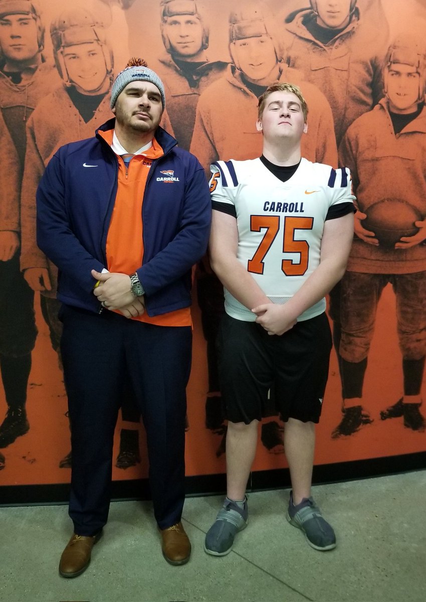 I am very excited to recieve an offer from <a href="/piofootball/">Carroll U Football</a>. I had a great visit yesterday. Thank you <a href="/CoachBuddah/">Mike Budziszewski</a> <a href="/OLCoach_Ack/">Coach Ken Ackerman</a> <a href="/CoachBenMathias/">Ben Mathias</a>