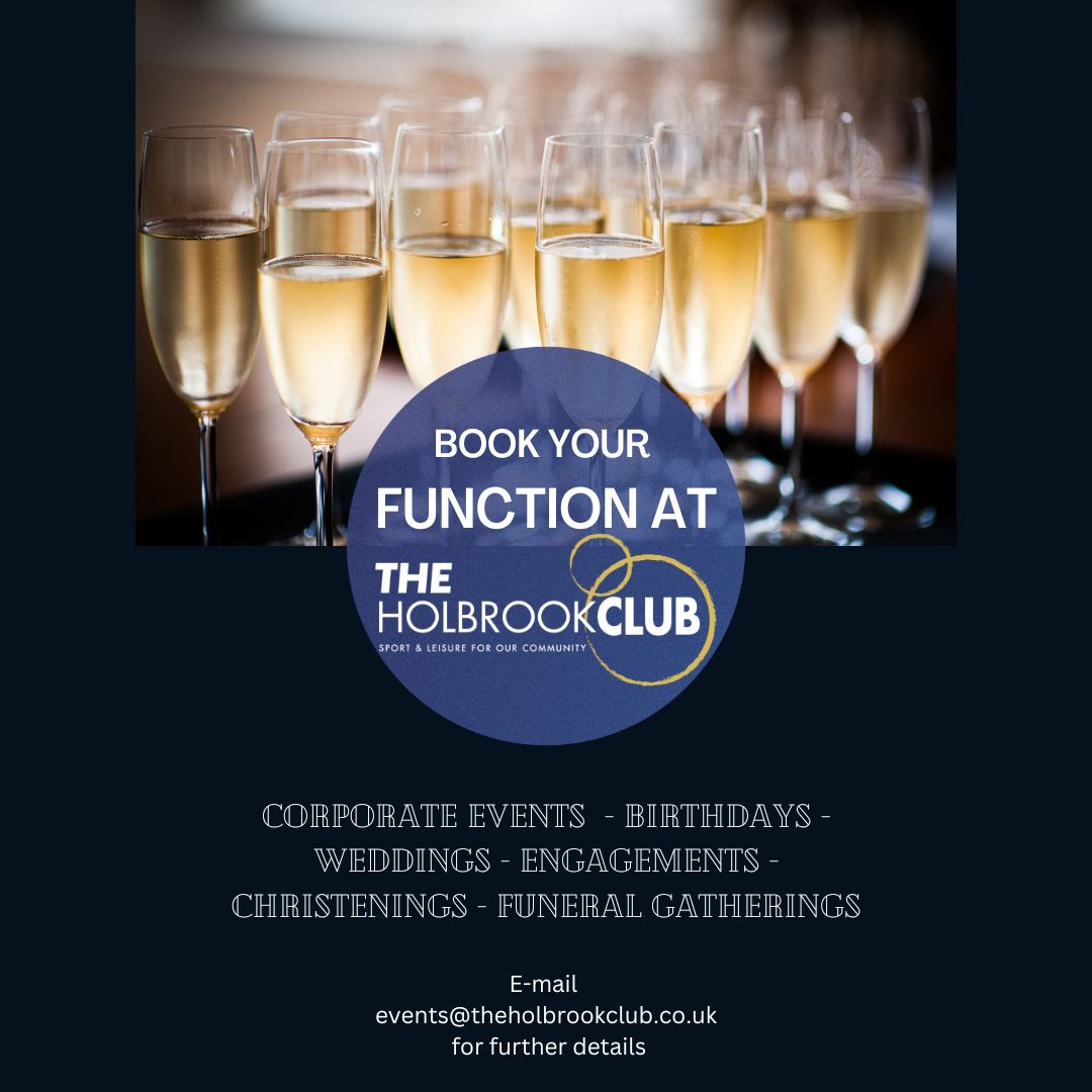 Looking for a venue? We can help - e-mail events@theholbrookclub.co.uk