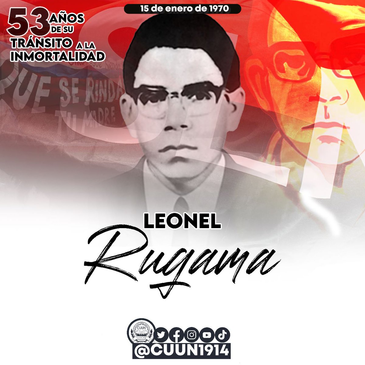 LEONEL RUGAMA...
Hace 53 años tu sangre abonó la tierra de esta patria, que tanto amabas...
Te hiciste savia, gestándote en todos aquellos que como vos, perseguían al hombre nuevo... nos ilumina tu ejemplo.
#2023JuntosVamosAdelante