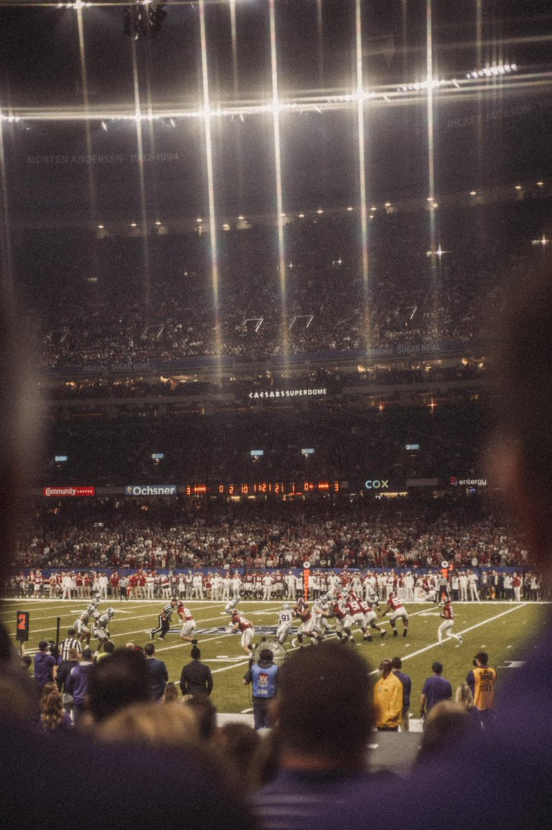 from the stands of the Sugar Bowl.