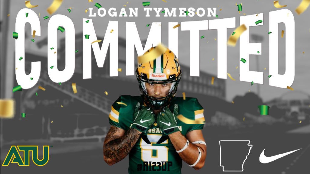LoganTymeson's tweet photo. To GOD be the glory!
100% committed!!!

@ATUFOOTBALL @Coach_Shipp @CoachNSheehan 
@BvilleFB @CoachJGrant @DJCrane1 @jamesedmondpaul @KohlsKicking https://t.co/BeqoLsA2DH