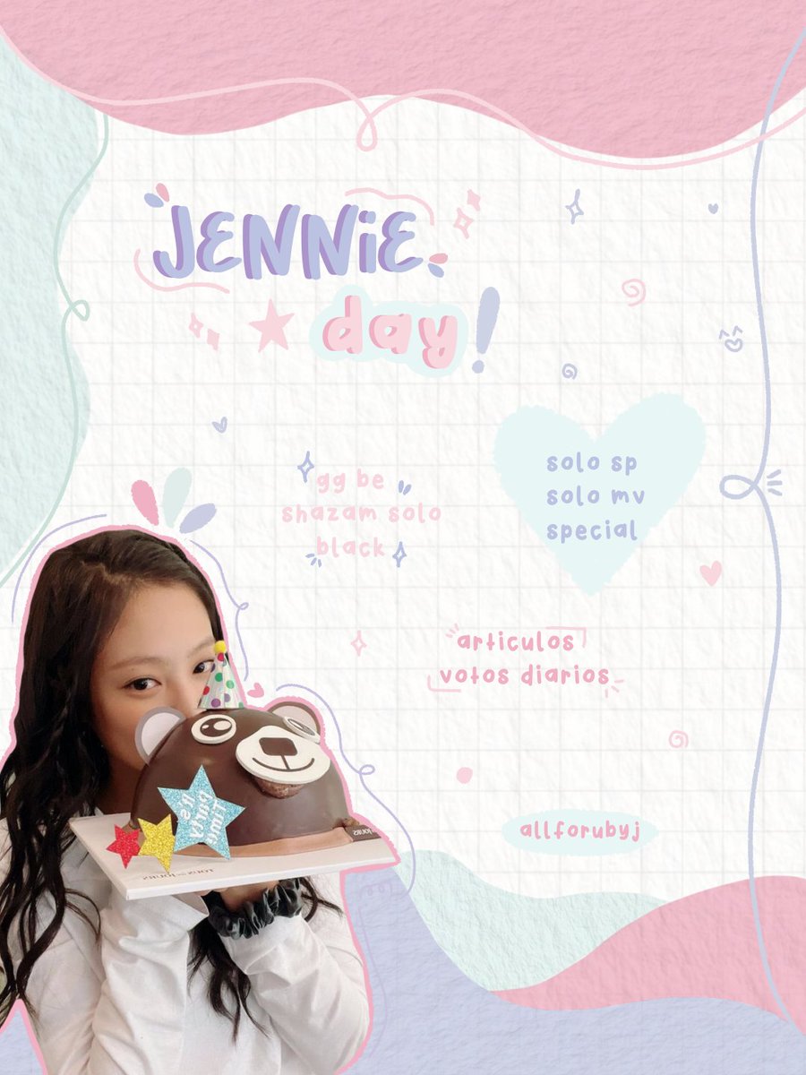 allforubyj's tweet photo. 🎉 • jennie day !! 

— hola :3 les dejo este bingo por el cumple de #JENNIE y para aumentar los streams &amp; votos ^^ 

블랙핑크 제니 #JENNIE #제니 #ジェニー @BLACKPINK https://t.co/CO0eNMbGxm