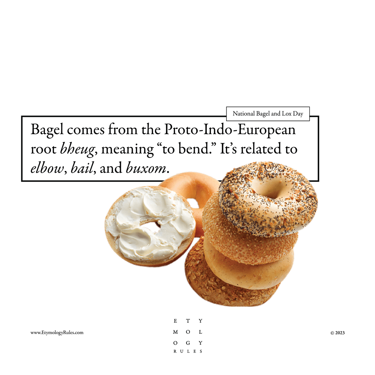 EtymologyRules's tweet photo. #etymologyrules #etymology #bagel #nationalbagelday https://t.co/88snqI85PA