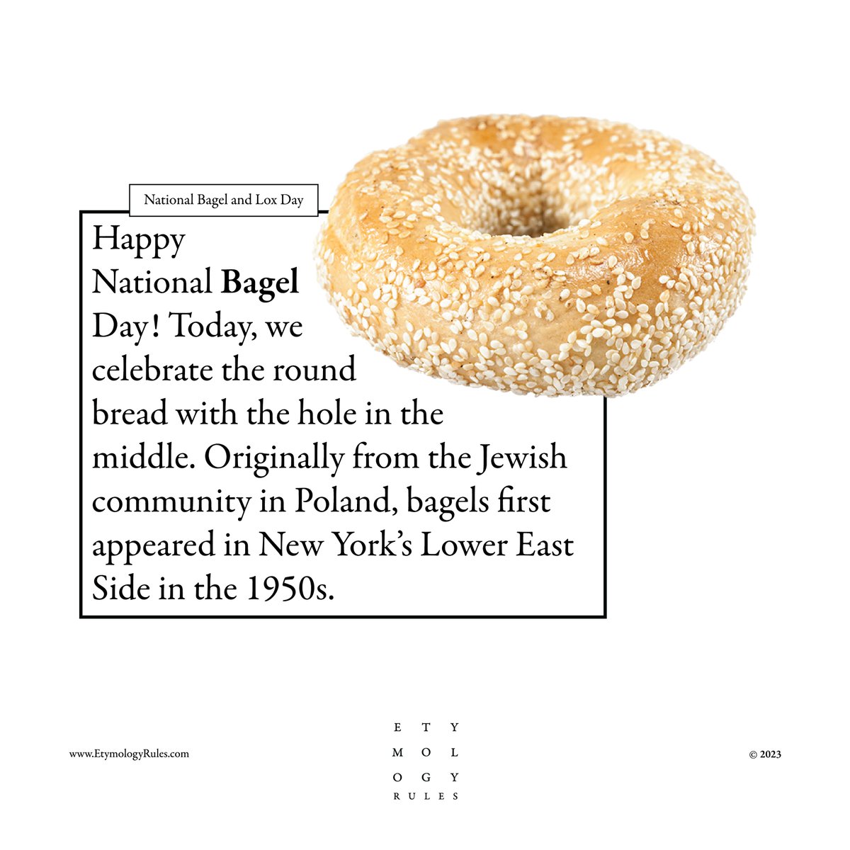 EtymologyRules's tweet photo. #etymologyrules #etymology #bagel #nationalbagelday https://t.co/88snqI85PA