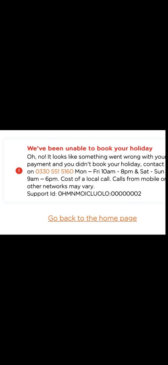 ⁦<a href="/easyJetholidays/">easyJet holidays</a>⁩ just tried booking a holiday and got this message , paid £120 deposit which has gone through on my bank , called cust services who said you have to book again which I did and got the same message ! Now £240 out of my bank and no holiday !! Help !!