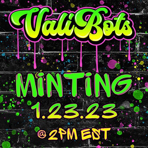ValiBotsNFT - Minting 1.23.23 @2pm EST tweet media