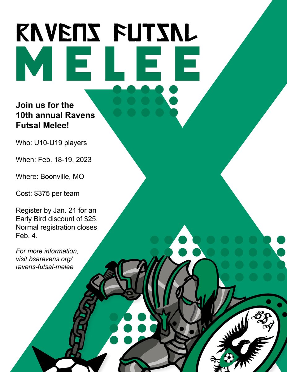 Register now for the early bird discount! bsaravens.org/ravens-futsal-…