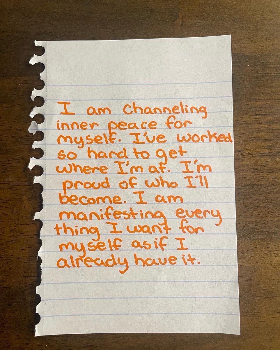 VibeCheckReads's tweet photo. #Orange
I am channeling inner peace for myself. I’ve worked so hard to get where I’m at. I’m proud of who I’ll become. I am manifesting everything I want for myself as if I already have it. https://t.co/bwa1rYWAbj