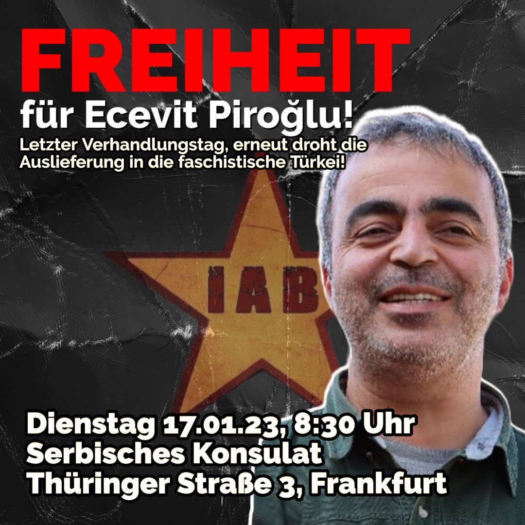 Freiheit für Ecevit Piroğlu!

Seit Monaten protestieren Menschen gegen die Abschiebung des kurdischen Revolutionärs Ecevit Piroğlu. Ein Revolutionär, welcher an den Kämpfen der Gezi-Aufstände und dem Kampf gegen den IS in Rojava.. 

instagram.com/p/Cncg-KnMmfO/…