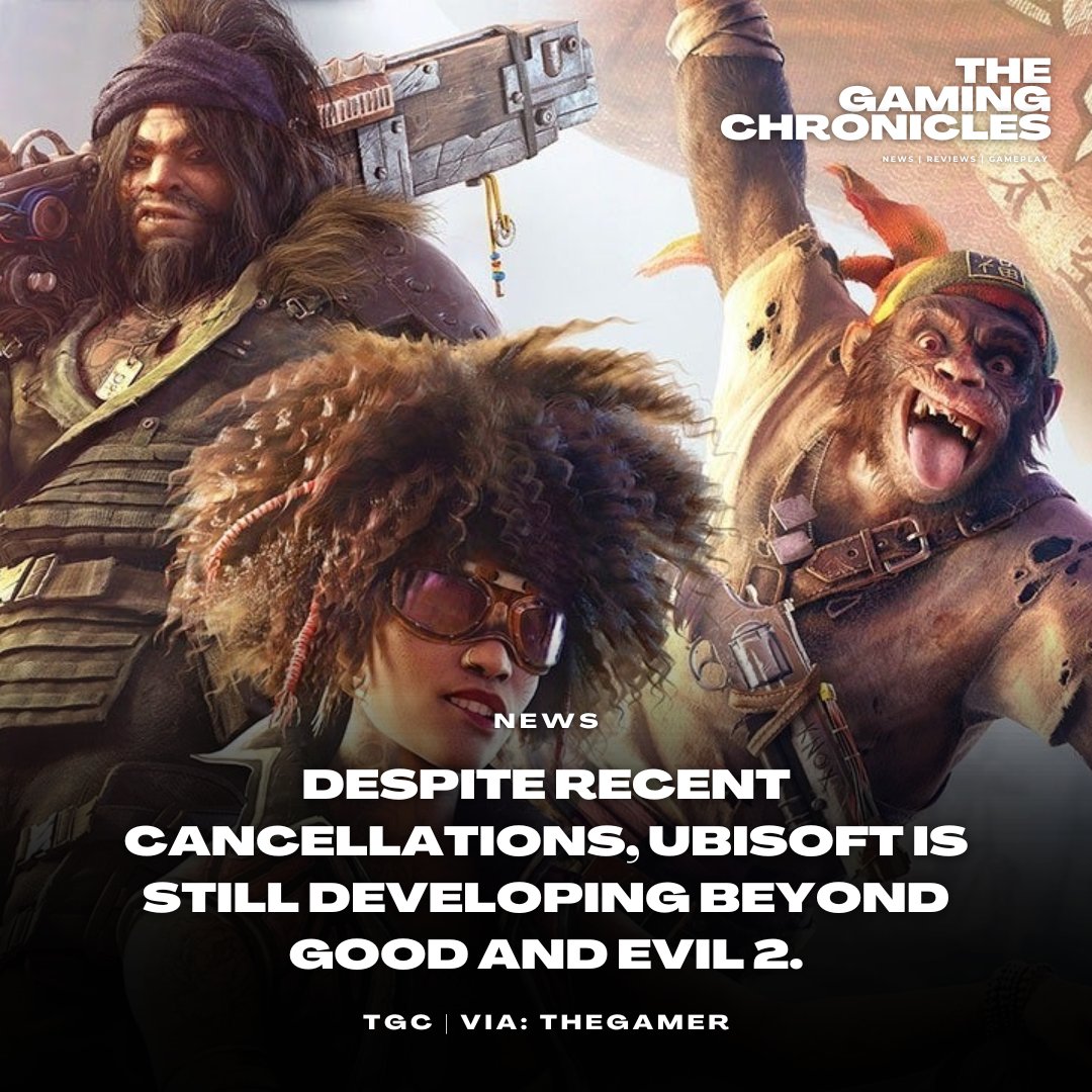 Thgmngchrncls's tweet photo. Good news for #BeyondGoodAndEvil fans!
Despite recent cancellations, Ubisoft confirms that the sequel to the cult classic is still in development.
"The team is hard at work to deliver on its ambitious promise".
#BGAE2 #Ubisoft https://t.co/CFlgwWfVBF