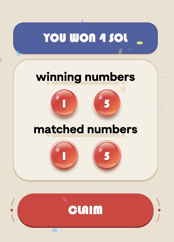 ClaudePound3's tweet photo. @WeBallLottery 
Easy peasy~
4X reward😎
Thanks u for your 4 SOL
lol🤣🤩 https://t.co/rFCY1y9YMT